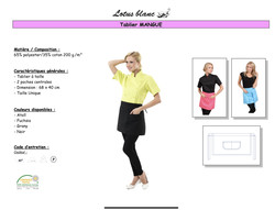 TABLIER taille réf MANGUE
