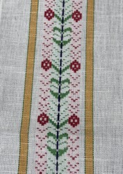 Torchon FLEURS 100% coton