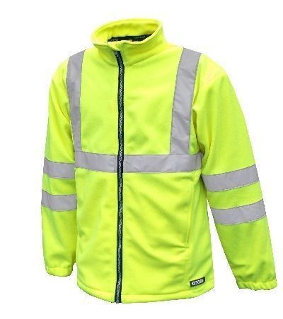 gilet polaire jaune fluo