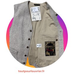 GILET LAINE BUREL BEIGE