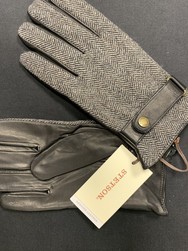 GANTS cuir Herringgbone