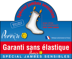 CHAUSSETTE PERRIN JAMBES SENSIBLES 72% Laine