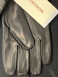 GANTS cuir Herringgbone