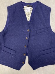 GILET LAINE BUREL MARINE