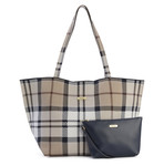 LAYLA TARTAN LARGE TOTE BAG